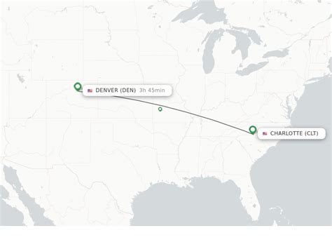 Charlotte, NC to Denver, CO by train . The journey from Charlotte, NC to Denver, CO by train is 1,356.88 mi and takes 51 hr 44 min. There are 1 connections per day, with the first departure at 5:31 AM and the last at 5:31 AM. It is possible to travel from Charlotte, NC to Denver, CO by train for as little as $272.69 or as much as $794.68..