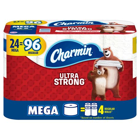 Charmin Ultra Strong Toilet Paper, 24 Mega Rolls, 286 sheets per roll