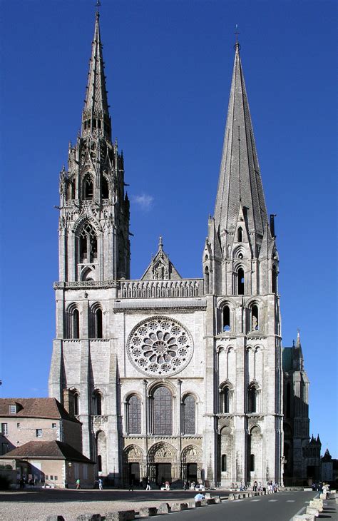 Chartres Cathedral. Chartres Cathedral, France. begun 1145. burned in 1194 except for the west front. rebuilt 1205-1220. MAS. The town of Chartres had been a center for the cult of the Virgin throughout the Middle Ages. It possessed a statue of Mary that St Luke had reportedly carved, as well as the "sacred Tunic," supposedly worn by the Virgin .... 