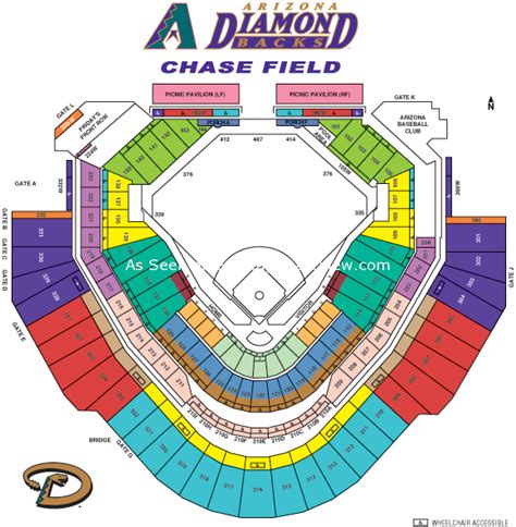 Chase Field, Phoenix AZ Seating Chart View