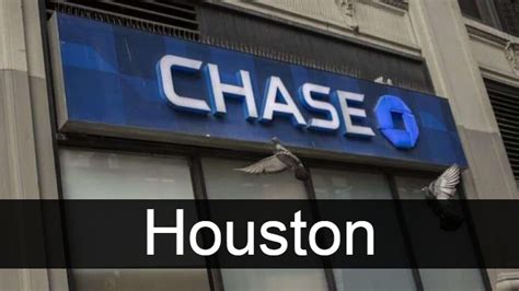 Find Chase Bank hours and map on Southwest Frwy, Houston, TX. Store opening hours, closing time, address, phone number, directions. Find store and restaurant hours. Features. ... Chase Bank Hours. Mon 9:00am - 6:00pm Tue 9:00am - 6:00pm Wed 9:00am - 6:00pm Thu 9:00am - 6:00pm Fri 9:00am - 6:00pm Sat 9:00am - 2:00pm. 