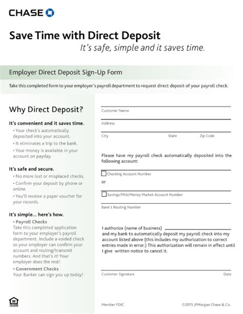 Chase Direct Deposit Time. Chase customers can access their paychecks up to two business days before their payday with a Chase Secure Checking account. Chime® Direct Deposit 1 Time. People with a Chime* checking account can receive their direct deposits up to two days early. You can set up push and email notifications if you'd like to know .... 