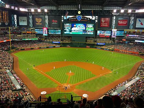 Chase field stadium phoenix. Chase Field Tickets. Address. 401 E. Jefferson, Phoenix, AZ 85004. Event Schedule (89) Add-Ons. Venue Details. Seating Charts. Select Your Category. Select Your Dates. Sort By: Date. Mar 25. Mon • … 