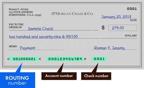Details of Routing Number # 021000021. Bank : JPMORGAN CH