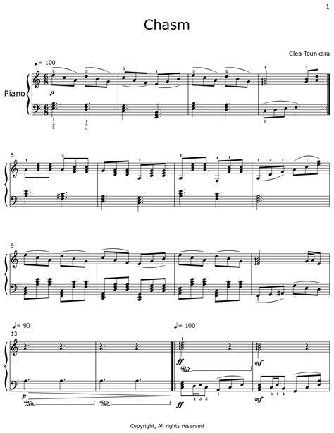 Chasm Sheet Music PDF Download - sheetmusicdbs.com