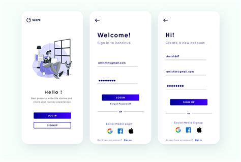 Chat Bot App Sign Up/ Sign In Screens on Behance