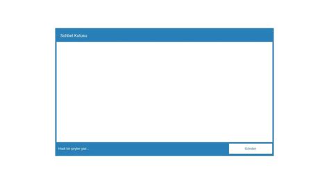 Chat Box / Sohbet Kutusu HTML5/CSS3/Javascript CodePen.