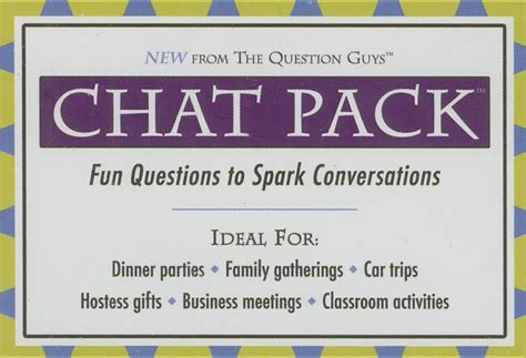 Read Online Chat Pack Fun Questions To Spark Conversations By Questmarc Publishing