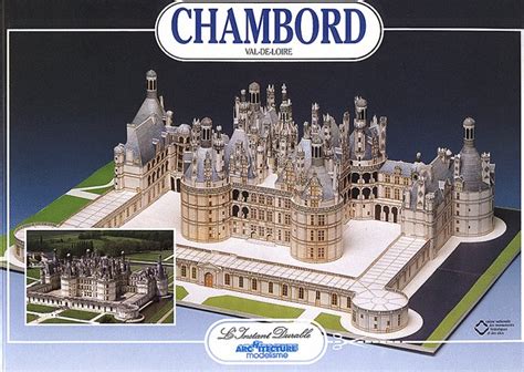Chateau Chambord Scale Architectual Paper Model