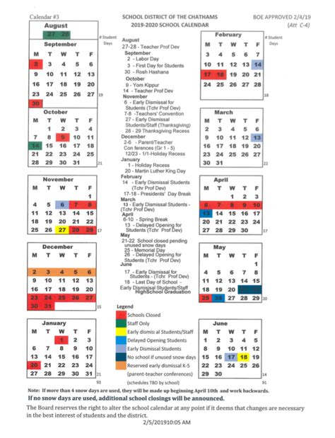 Chatham University Academic Calendar