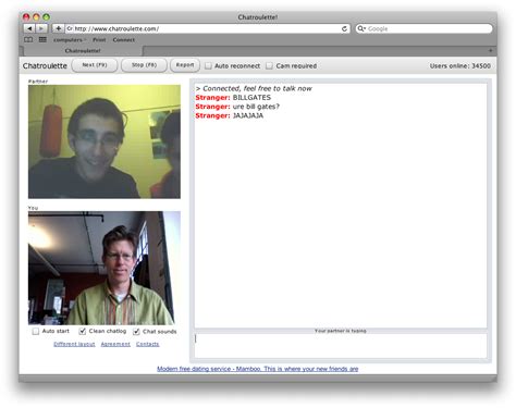 Communication in Chatroulette 18 can be called as Internet communication "on the fly" or Internet dating with a webcam. . Chatrlurbate