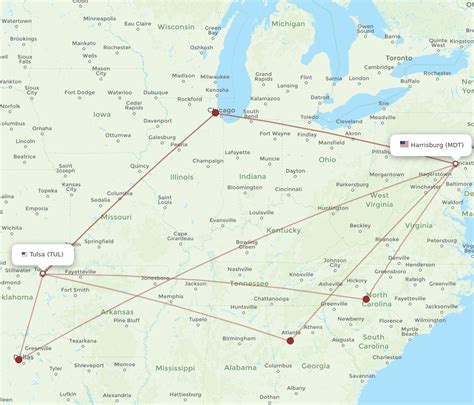 Cheap Flights from Harrisburg, PA (MDT) to Tulsa, OK (TUL) …