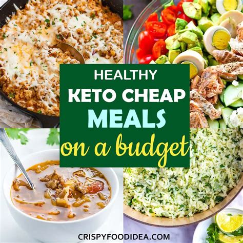 Cheap keto meals. 12. Crockpot Chicken Fajitas. Chicken fajitas are one of the most popular Tex-Mex foods, and fortunately, fajitas are naturally low carb. To make these low carb chicken fajitas, you’re going to be able to use some frozen, canned, and pre-mixed seasonings, so this is one of the easy keto crockpot recipes. 