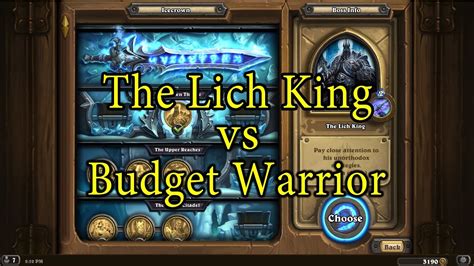 Cheap lich king deck.  Warrior, however, can also do aggressive decks because of...
