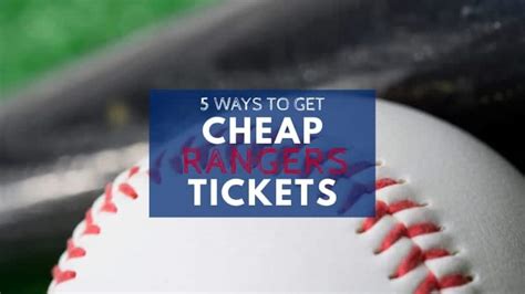 Cheap rangers tickets. Oct 24, 2023 ... ARLINGTON, Texas (KETK) - Individual tickets for Texas Rangers 2023 World Series games at Globe Life Field are set to go on sale Tuesday at ... 