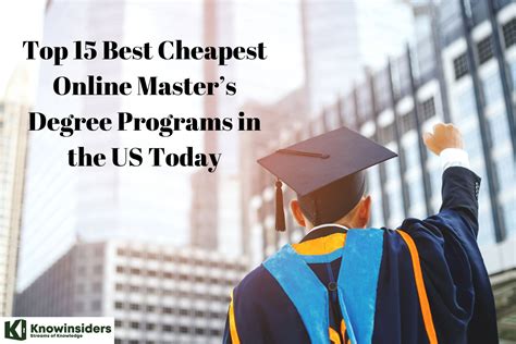 Cheapest masters degree. 