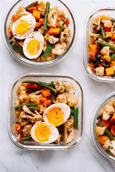 Cheapest meal prep. A complete meal-prepped and stocked refrigerator means virtually every meal of the day is ready to eat. You save money and still get the nutrition you need for muscle gain. Sample meals might include: Meal 1: Chicken breast, ½ cup brown or white rice, 1 cup green vegetable, flax oil; Meal 2: Salmon, ½ cup quinoa, 1 cup or 8 spears asparagus 