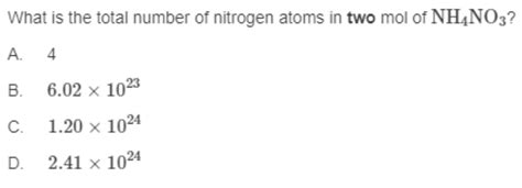 Check: how many total atoms are in 3NH4NO3= - Brainly.com