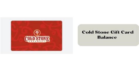 Check Coldstone Gift Card Balance