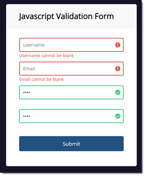 Check Email Validation with Javascript Javascript Form Validation