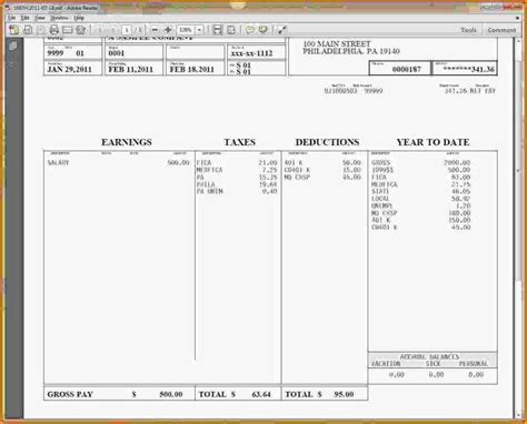 Check Stub Template Excel Free Collection