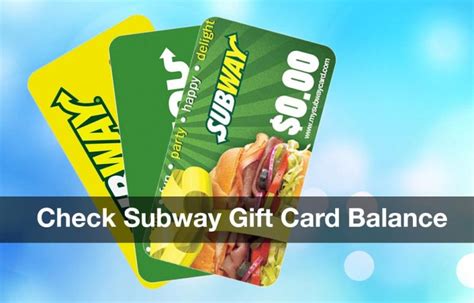 Check Subway Gift Card Balance