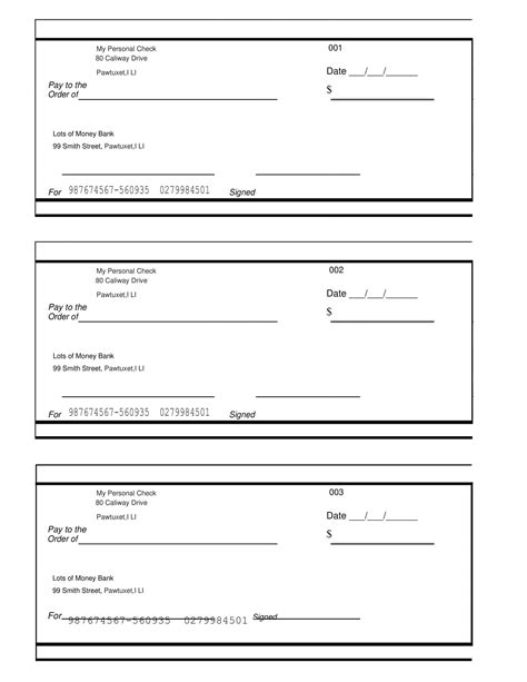 Check Templates Printable