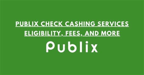 Check cashing at publix. Check cashing businesses, also known as money service businesses (MSBs), are becoming more mainstream in the US, rather than being common only in lower-income areas. Check cashing businesses offer a range of services, including payday loans and advances. It’s a growing industry, projected to expand more than 5% in 2022. You … 