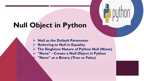 Check if int is null python.  This guide covers how to check null in python, best practices f...