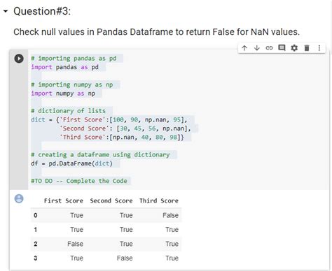 Check the null values from Pandas DataFrame in Python