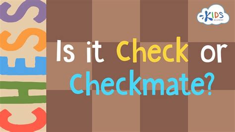 Check vs Checkmate Learn to Play Chess Kids Academy YouTube