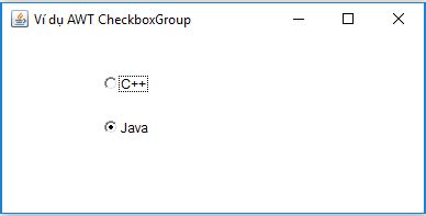 CheckBoxGroup trong Java AWT - VietTuts