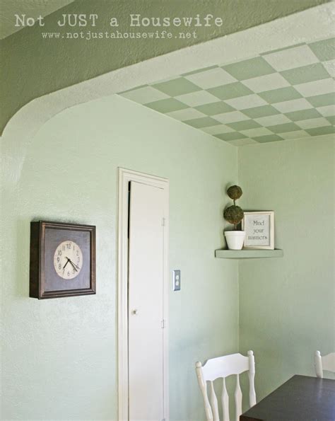 Checkered Ceiling Tutorial Not JUST A Housewife