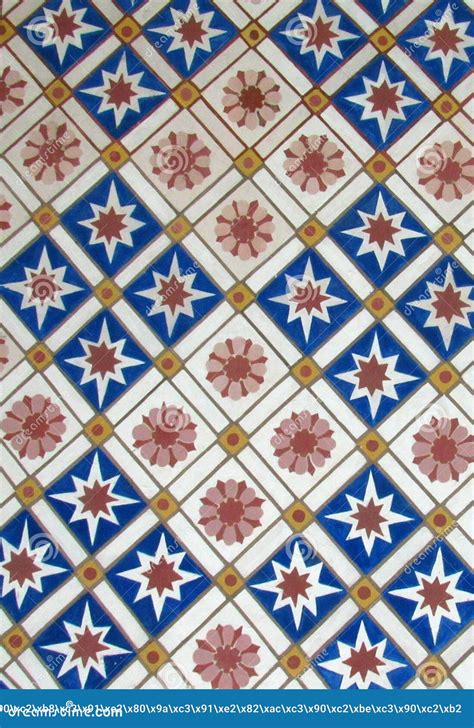 Checkered Traditional Cuban Ceramic Mosaic Tile Background Pattern