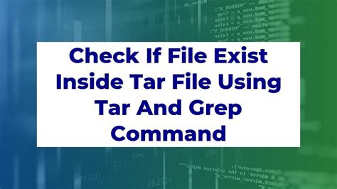 Checking if tar file exists - Unix & Linux Stack Exchange