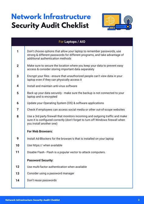 Checklist for Network Devices Security Developers & Agencies