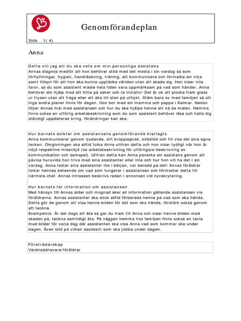 Checklista genomförandeplan