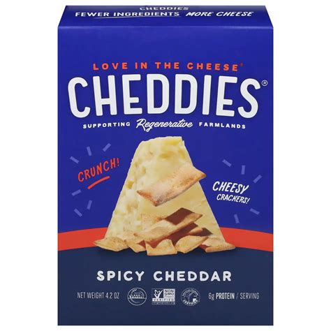 Cheddies Spicy Cheddar Baked Cheese Crackers