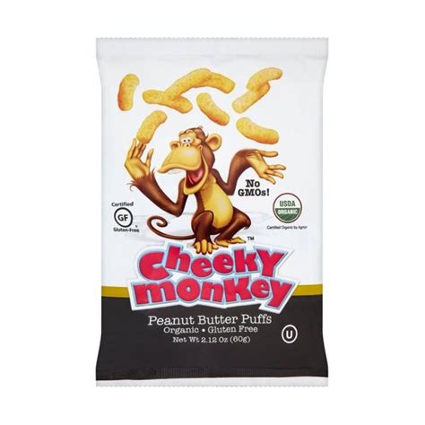 Cheeky Monkey Peanut Butter Puffs 60g - The Wild Food Company