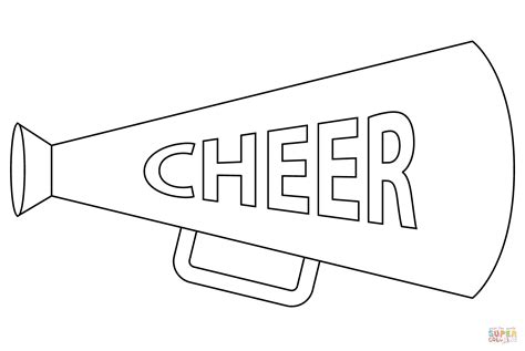 Cheer Megaphone coloring page Free Printable Coloring Pages