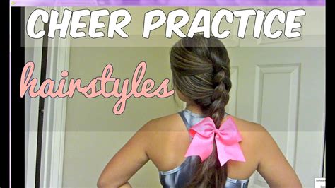 Cheer hairstyles for practice. Some of the gymnastics hairstyles we have used over the years include: Two French Braids is a great style for girls with slightly thicker, wavy to curly hair. Their hair type takes well to the braiding and it will hold, especially with a little gel and hairspray help. If your daughter is growing out her bangs, French Braids are also a good option. 