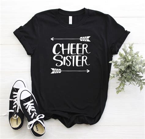 Little Sister Biggest Fan Cheerleader Shirt/Sister Cheerleader Shirt/Cheerleader Shirt/Cheerleader Little Sister Shirt/Cheer Sister Shirt (183) $ 14.99. Add to Favorites Sisters Shirts, Gift for Sister, Sister Love Shirt, Best Sister Shirt, Side by Side or Miles Apart, Connected By Heart Sister Shirt .... 