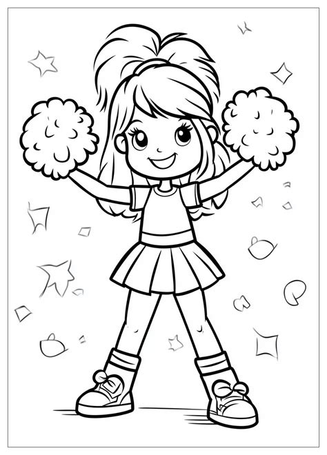 Cheerleader Coloring Book