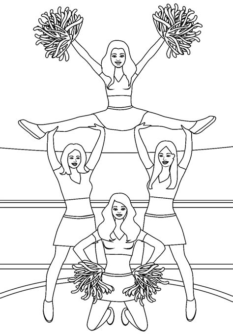 Cheerleader Coloring Shee