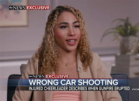 Cheerleader recalls being shot after friend opened the wrong car door