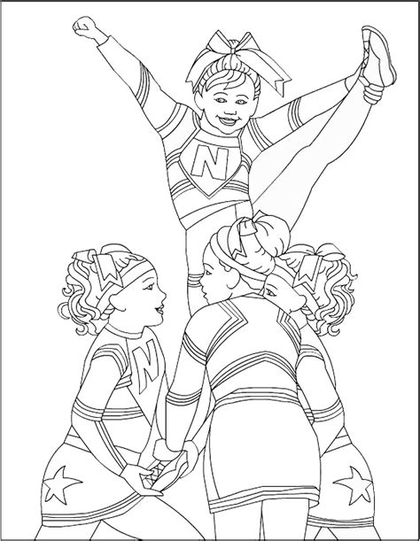 Cheerleading Coloring Pages Printable