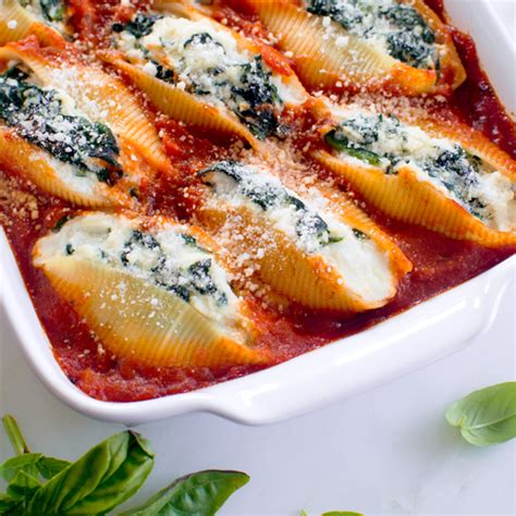 Cheese Stuffed Shells with Chicken, Spinach and ... - Pasta Recipes