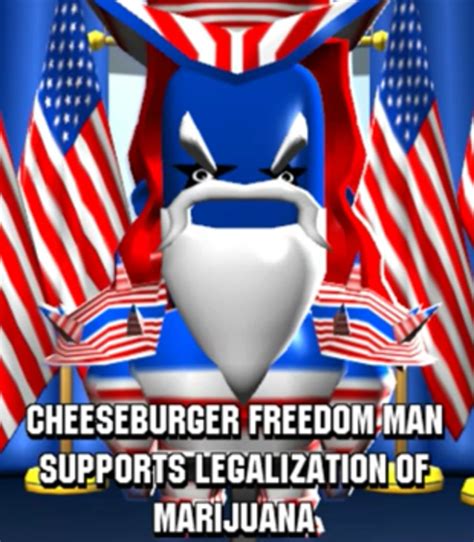 Cheeseburger Freedom Man 2016 Vinesauce Know Your Meme