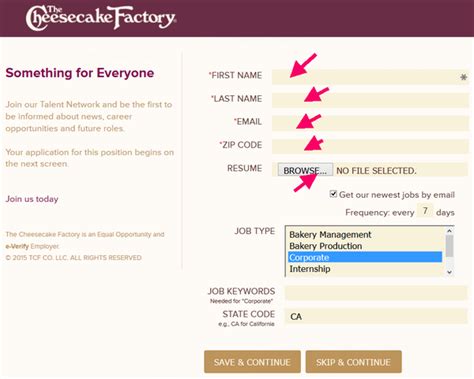 Cheesecake factory careers application. If you are a fan of decadent desserts, then you have probably heard of the Cheesecake Factory. The first Cheesecake Factory location was opened in Beverly Hills, California in 1978... 