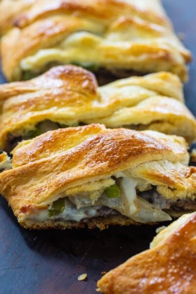 Cheesesteak Crescent Braid - Spicy Southern Kitchen